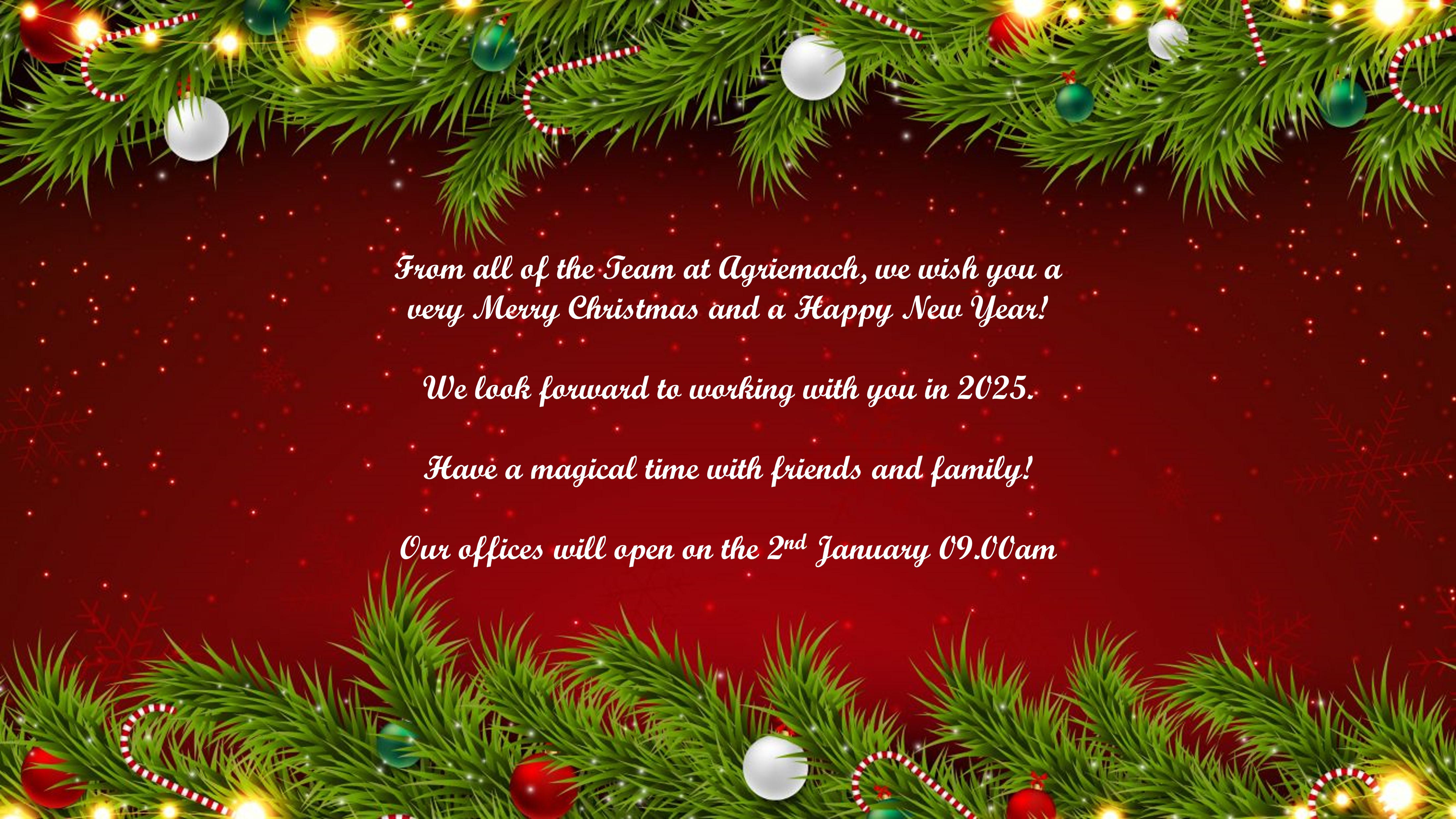 Merry Christmas From All Of The Team at Agriemach